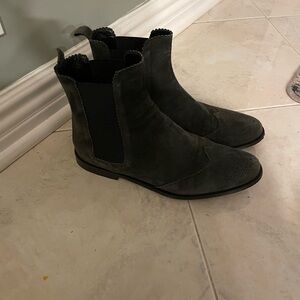Women's Black Suede Ankle Boots